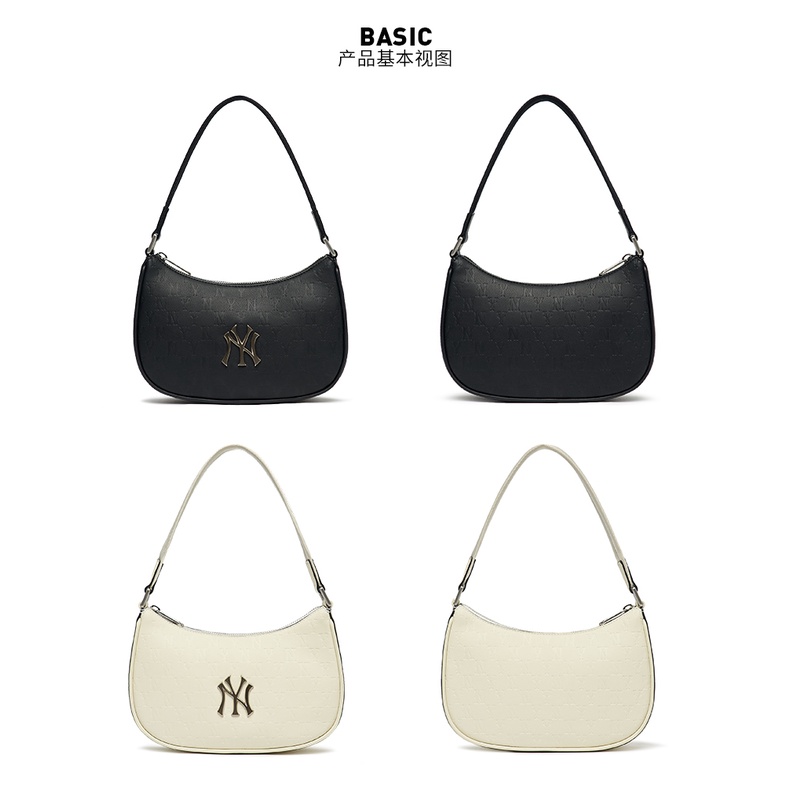 MLB พร้อมส่ง ของแท้ กระเป๋าMLB MONOGRAM EMBOSSED HOBO BAG กระเป๋าถือNY ...