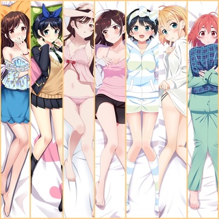 [พร้อมส่ง] ปลอกหมอน ลายการ์ตูนอนิเมะ Rent A Girlfriend Mizuhara Chizuru Dakimakura Hug Sarashina Ruka &amp; Sakurasawa Sumi ขนาด 50 X 150 ซม. DIY