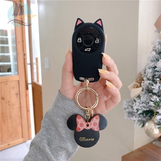 เหมาะสำหรับการ์ตูน Euler good cat ear key cover 2022 r1 white cat r2 car key shell buckle หญิงน่ารัก xs