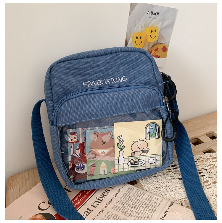 Crossbody Bag Bag Canvas KoreanStyleINS Cute Little Bear Vintage Sense