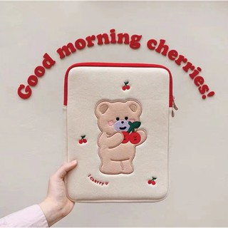 (พร้อมส่ง) Cherry U Bear กระเป๋าไอแพด กระเป๋าipad ipad pouch bag 9.7 10.2 10.5 10.9 11"