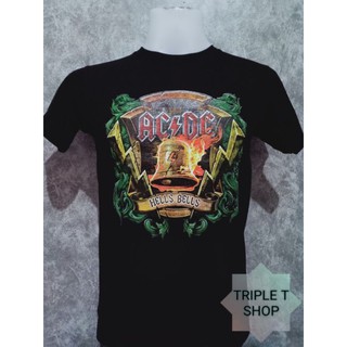 เสื้อยืดคอกลม สกรีนลาย ACDC (รหัส 75)