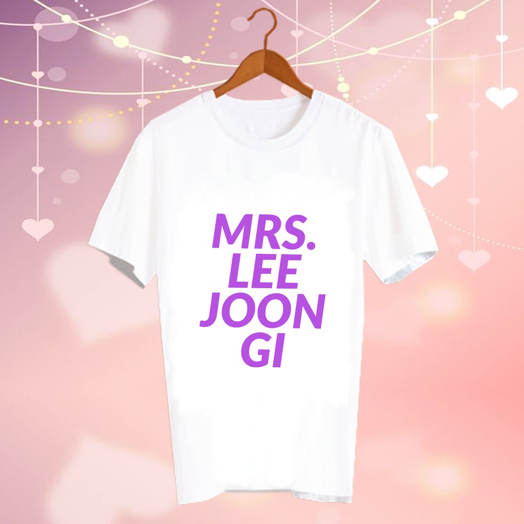 เสื้อยืดสีขาว สั่งทำ Fanmade แฟนเมด แฟนคลับ ศิลปินเกาหลี CBC130 mrs. lee joon gi