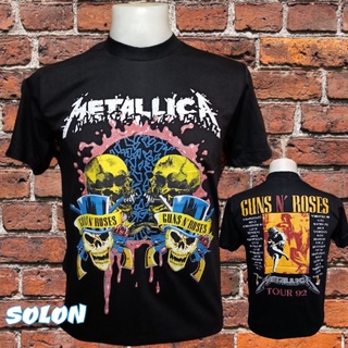 เสื้อวง Metallica แขนสั้น ไม่มีตะเข็บข้าง คอฟิต ป้ายUSA เสื้อวง เสื้อผู้ชาย เสื้อทัวร์ วงร็อคคต่างประเทศ