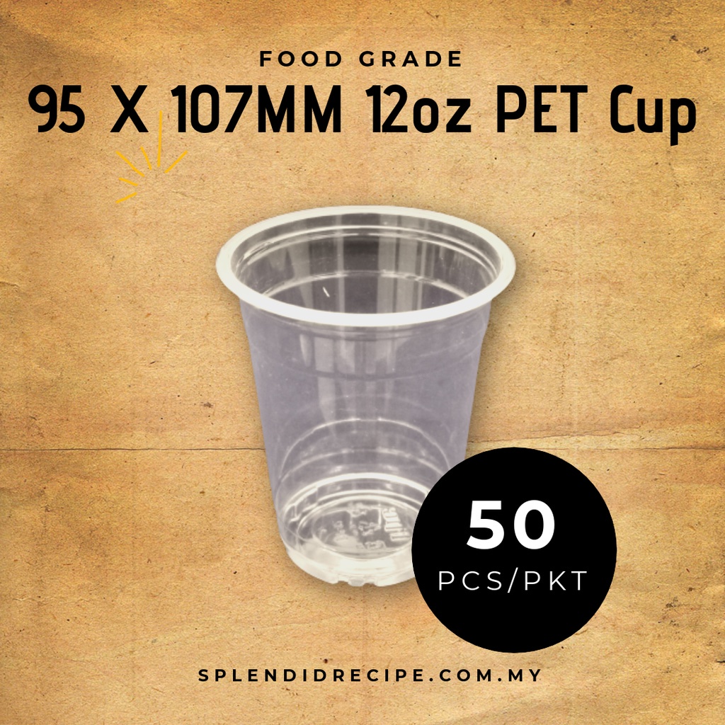 95 มม. 12oz/16oz/22oz PET Cup (50 ชิ้น) /BOBA TEA CUP/ BUBBLE TEA CUP