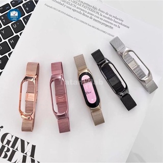 สายนาฬิกา Miband 6 Miband 5 Miband 4 สายเเม่เหล็ก สำหรับ Miband 4/5/6 สายเลส สายนาฬิกา smart watch