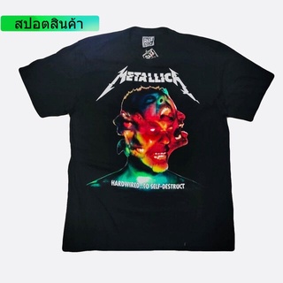 เสื้อยืดวง metallica ผ้าฝ้ายแท้