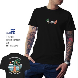 เสื้อยืด พิมพ์ลาย BILLABONG TROPICAL BLACK PARADISE M L XL สีดําS-5XL