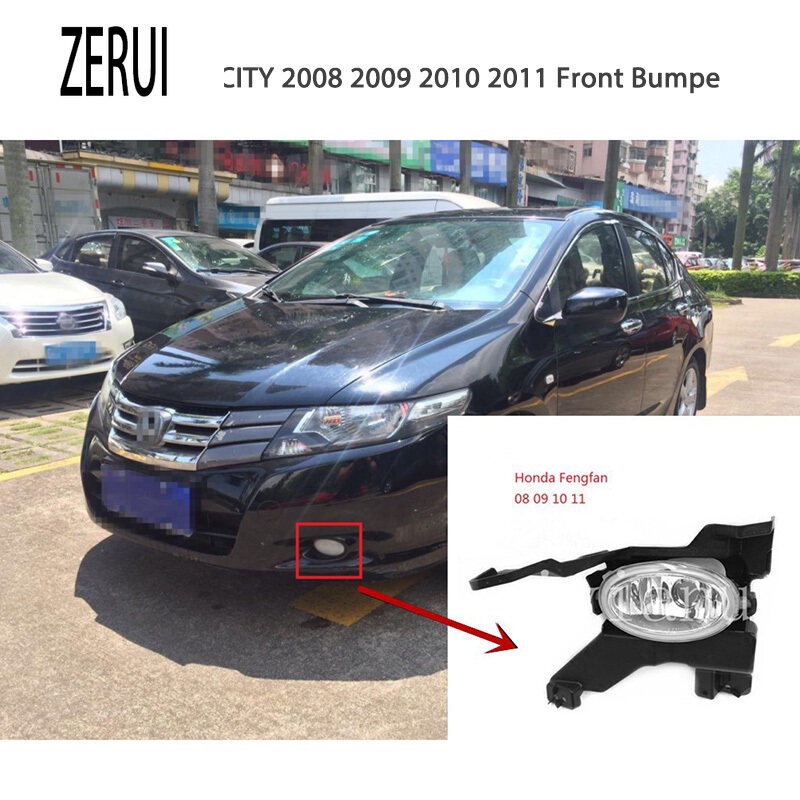 Zerui ไฟตัดหมอก ติดกันชนหน้า สําหรับ Honda CITY 2008 2009 2010 2011