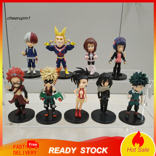 Xmxwjx โมเดลฟิกเกอร์ My Hero Academia Pvc ของเล่นสําหรับเด็ก 9 ชิ้น