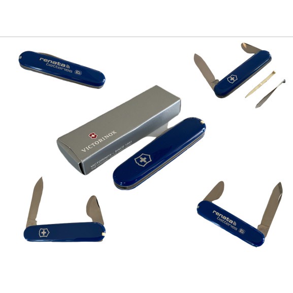 MK มีดพับสวิสแบบพกพา มีดเปิดฝาหลัง Victorinox Swiss Army Knife XX Renata Batteries Watch Opener Knif