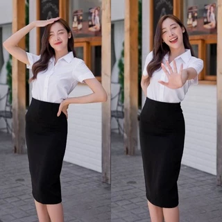 พร้อมส่ง💎กระโปรงทรงเอนักศึกษา ทรงเอ ความยาว 28" เอว24-34