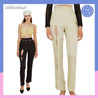 (พร้อมส่ง) กางเกงขายาว ODDONEOUT -  SLIT STRAIGHT PANTS