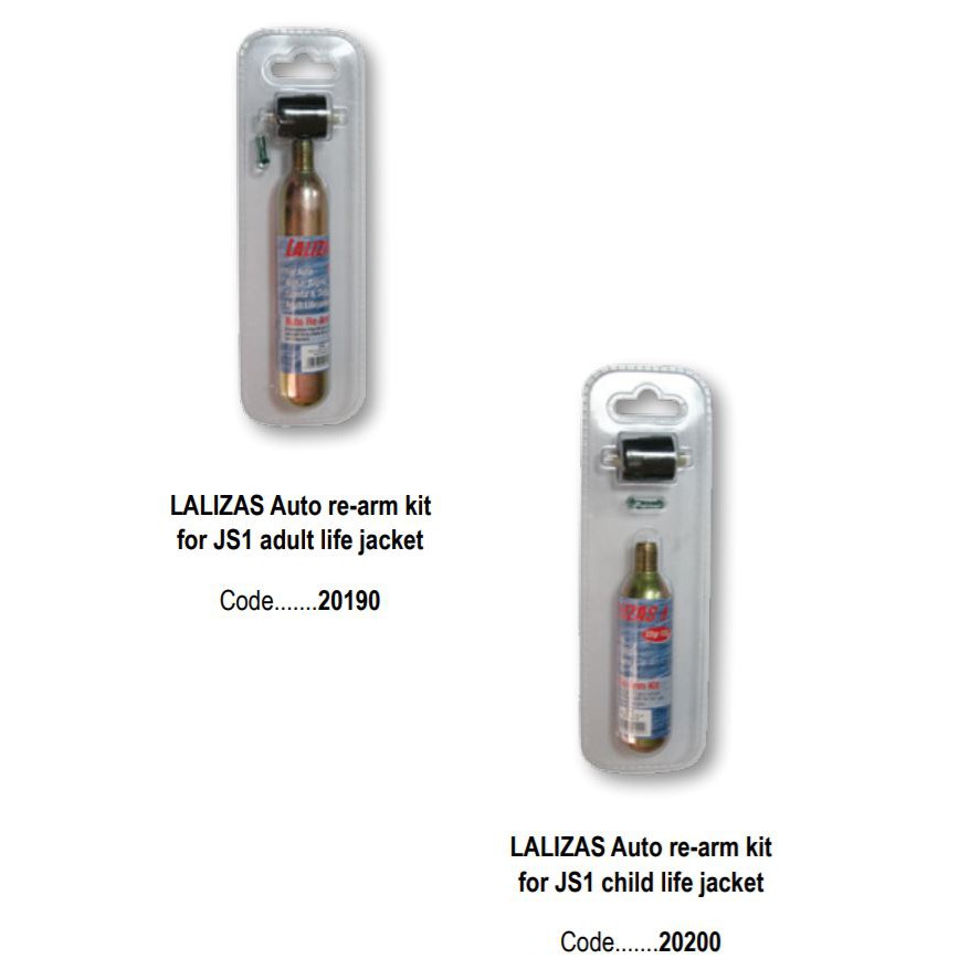 ชุดอะไหล่เสื้อชูชีพลมพร้อมกระบอกแก๊ส กลไก JS1 - LALIZAS Auto re-arm kit [Lalizas - 20190, 20200]