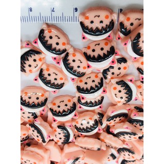 ตุ๊กตาติดกิ๊บเรซิ่นการ์ตูนติดกิ๊บ10ชิ้น