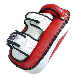 THAISMAI KP145 - เป้าล่อเตะ เป้าเตะ หนังแท้ สี แดง/ขาว 1ข้าง - Kick Pad Leather Red/White Sold in Piece