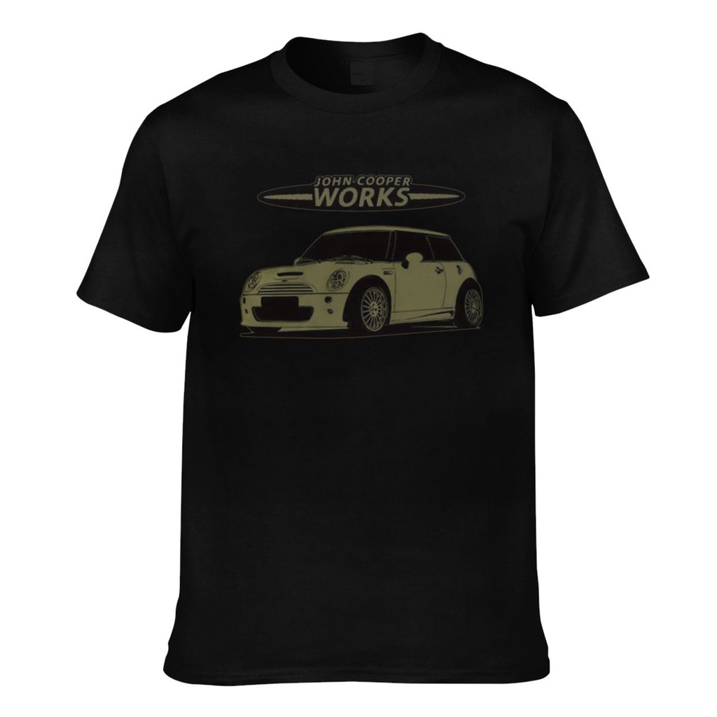 เสื้อยืดแขนสั้น-mini cooper r53 jcw racing silhouette สำหรับผู้ชาย