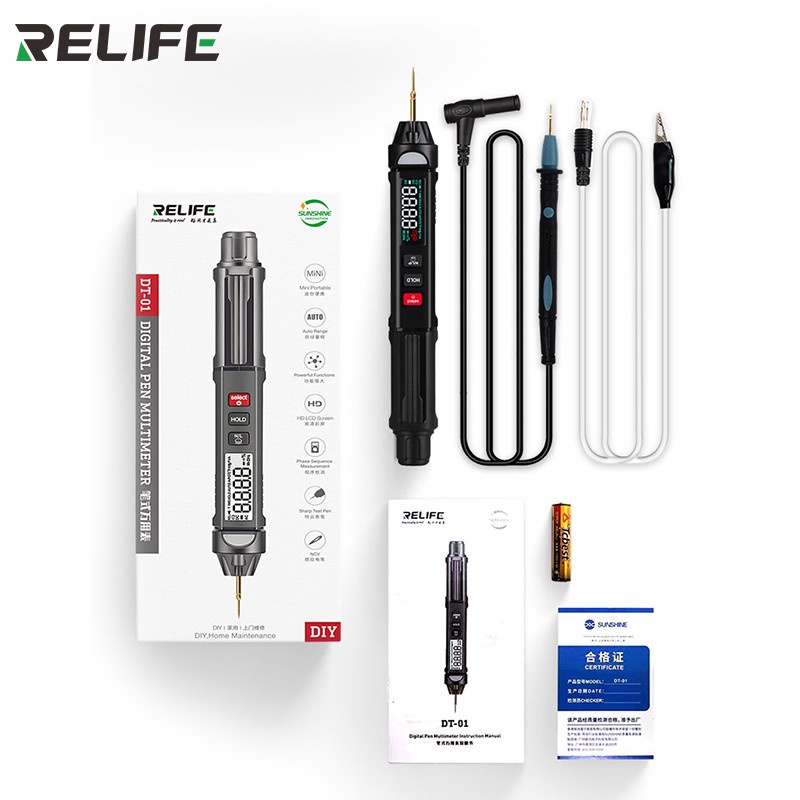 Multitester Pen Relife DT01 / DIGITAL PEN MULTITESTER - MULTIMETER PEN DIGITAL RELIFE DT-01 / มัลติม