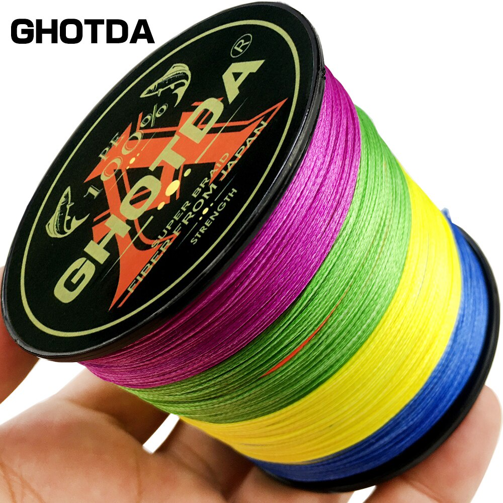 GHOTDA tali pancing benang สายตกปลาถัก 4 Strands 10lb-80lb Multifilament PE ด้ายที่แข็งแกร่งลวด hilo d ราคา ถูกที่สุด ดีลบีเคเค แกลเลอรีภาพที่ 2