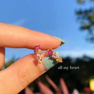 All my heart stud earrings