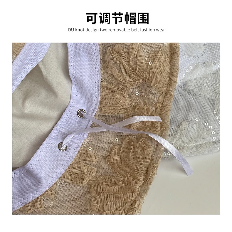 หมวกบักเก็ตแต่งลูกไม้ กันแดด แฟชั่นผู้หญิง thumbnail 10