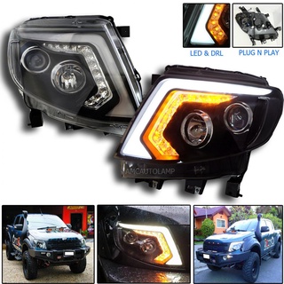 ไฟหน้า ไฟตา FORD เรนเจอร์ ชุดไฟหน้า RANGER T6 RAPTOR WILDTRAK ปี 2012 - 2015 แบบ LED (ไม่ต้องแปลง)