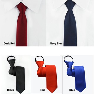 ราคาเนคไท เนคไทสำเร็จรูป ไม่ต้องผูก แบบซิป Neck Tie Mens Skinny Zipper Ties Slim Narrow Bridegroom Party Dress Necktie