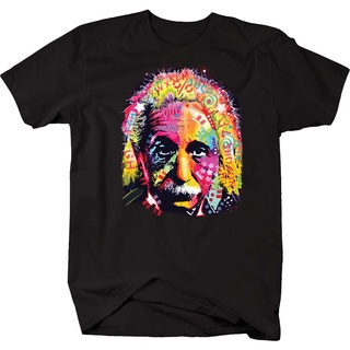 ขายดี!กระหน่ํา เสื้อยืด พิมพ์ลายกราฟฟิตี้ Neon Albert Einstein Art HEmgch81KMijpg87S-5XL