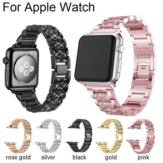 สายนาฬิกาข้อมือ ประดับเพชร สําหรับ Apple Watch iWatch Series 7 6 5 4 3 2 SE iWatch 41 มม. 45 มม. 38 มม. 42 มม. 40 มม. 44 มม.