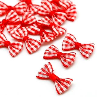 3X1.5 ซม.ลายสก๊อต Bowknot 25/50 ชิ้น DIY งานแต่งงานผมเครื่องประดับของขวัญ Party Craft ตกแต่ง