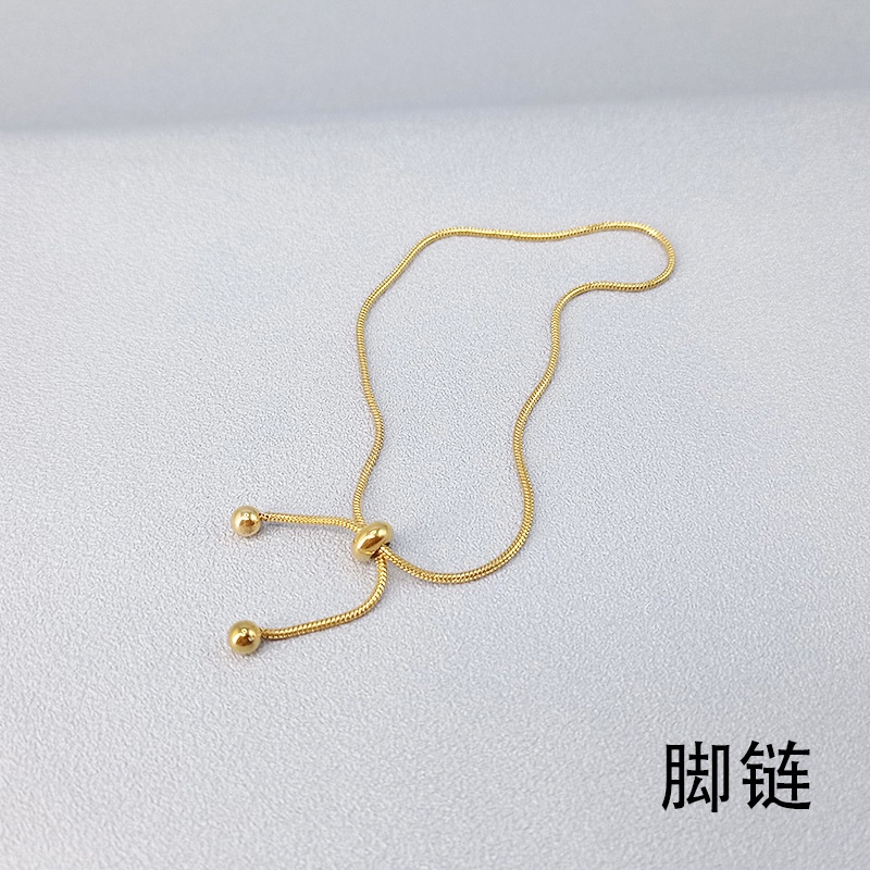 สร้อยข้อมือเหล็กไทเทเนียม รูปงู ปรับความยาวได้ เข้ากับทุกการแต่งกาย แฟชั่นเรียบง่าย สไตล์เกาหลี สําหรับนักเรียน