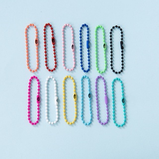 10pcs 2mm × 10cm สีเค้กลูกปัดโซ่สี