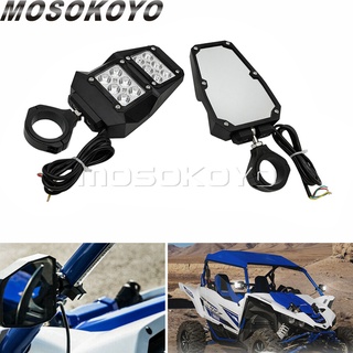 MD-UTV กระจกมองหลังชุดที่มีจุดไฟ LED W/1.75 "2" กรงม้วนสำหรับ Polaris RZR XP 1000 Can-Am ไม่ฝักใฝ่ฝ่ายใด Yamaha RhinoST