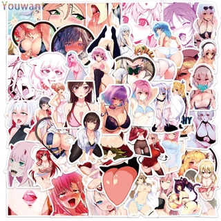 50pcs Waterproof Hentai Sexy Girl Waifu Anime Stickers Bicycle Guitar Luggage Laptop Motorcycle Bunny Girl Graffiti Sticker