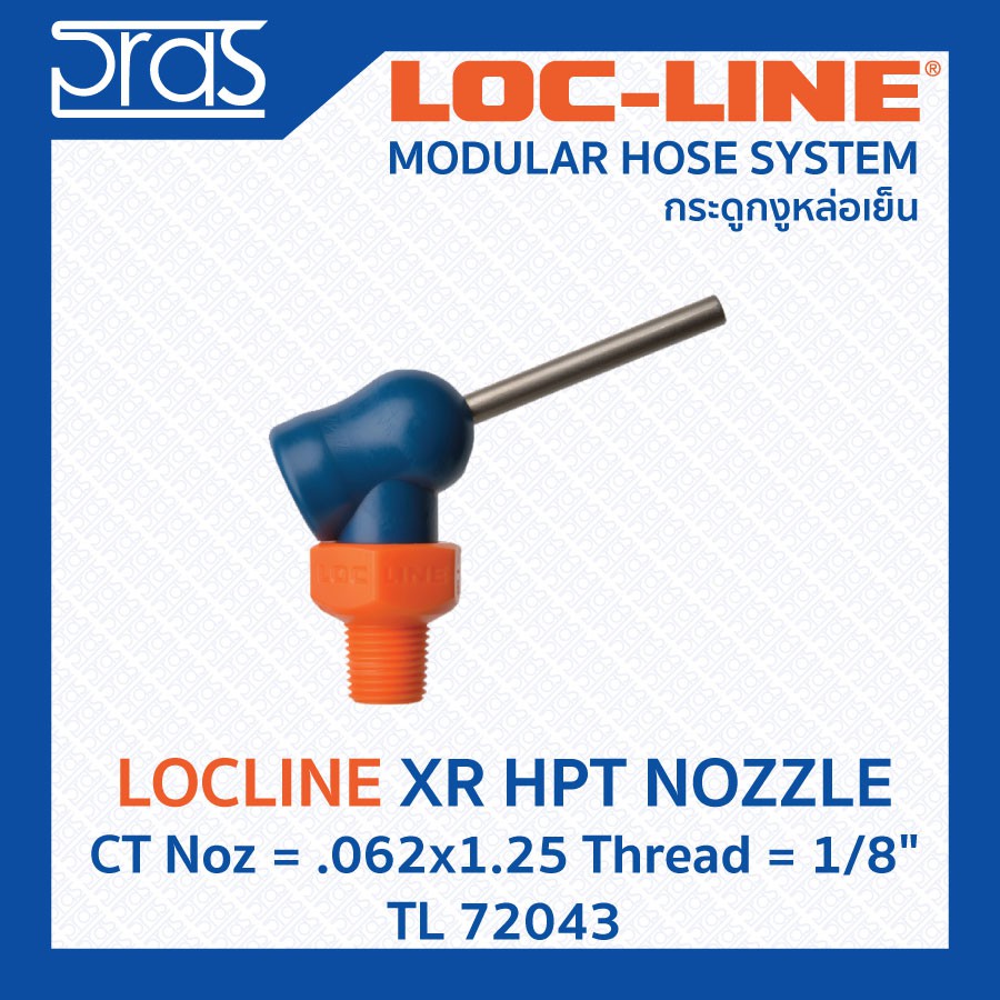 LOCLINE ล็อคไลน์ XR HPT NOZZLES หัวฉีดแรงดันสูง XR Noz = .062x1.25 Thread = 1/8" (TL 72043)