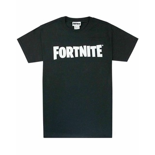 เสื้อยืดสีขาวเสื้อยืดลําลอง ผ้าฝ้ายแท้ แขนสั้น พิมพ์ลายโลโก้ Fortnite แฟชั่นฤดูร้อน สําหรับผู้ชายS-4XL