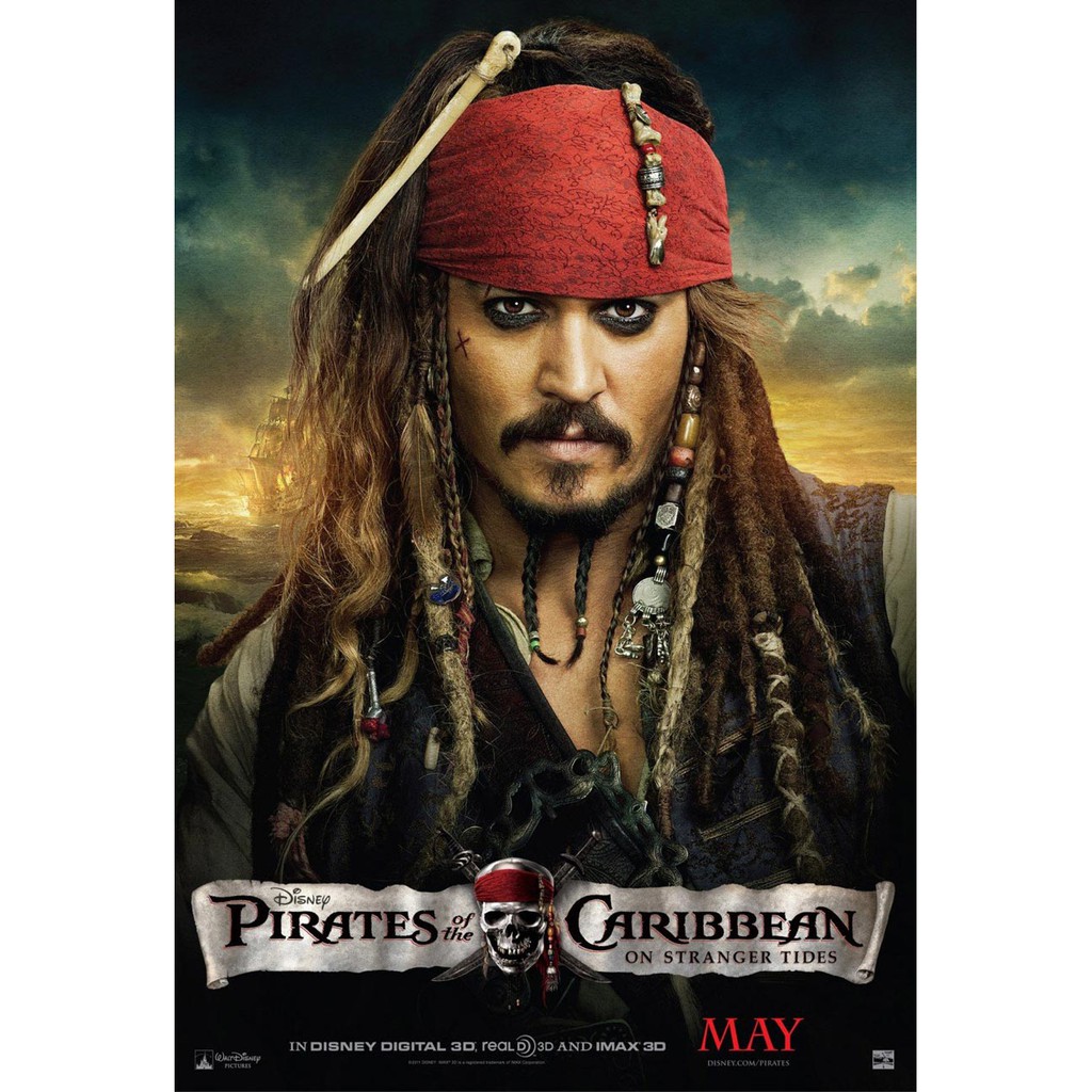 โปสเตอร์ หนัง Pirates of the Caribbean On Stranger Tides (2011) POSTER 24”X35” Inch Jack Sparrow Joh