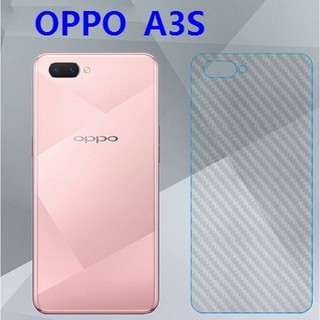 Sticker ฟิล์มคาร์บอนไฟเบอร์ลายเคฟล่า OPPO A3s สำหรับติดกันรอยหลังเครื่อง ฟิล์มกันรอยหลังเครื่อง ออปโป เอ สาม เอส