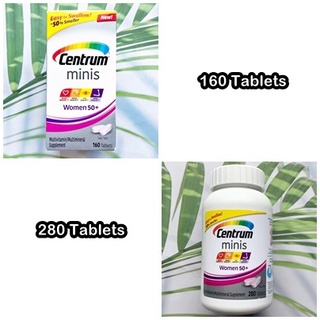 (Centrum®) Minis Women 50+ Multivitamin/Multimineral 160 or 280 Tablets เซนทรัม วิตามินรวม สำหรับผู้หญิง 50 ปีขึ้นไป