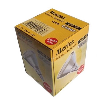 หลอดพาร์38 120W MERLOX ขั้วE27 CLEAR แสงขาว (หลอด)