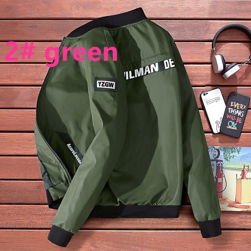 2025 แจ็คเก็ตสีดำ เสื้อแจ็กเก็ต แขนยาว แฟชั่นสำหรับผู้ชาย - รูปที่ 2