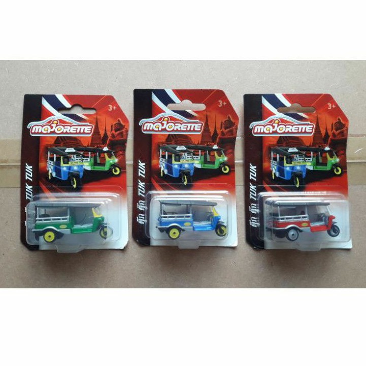 Majorette Tuk Tuk Thai ขายเป็นชุด 3 คัน 3 สี รถตุ๊กตุ๊ก รถสามล้อ Tuk Tuk car cars รถเหล็ก รถของเล่น 