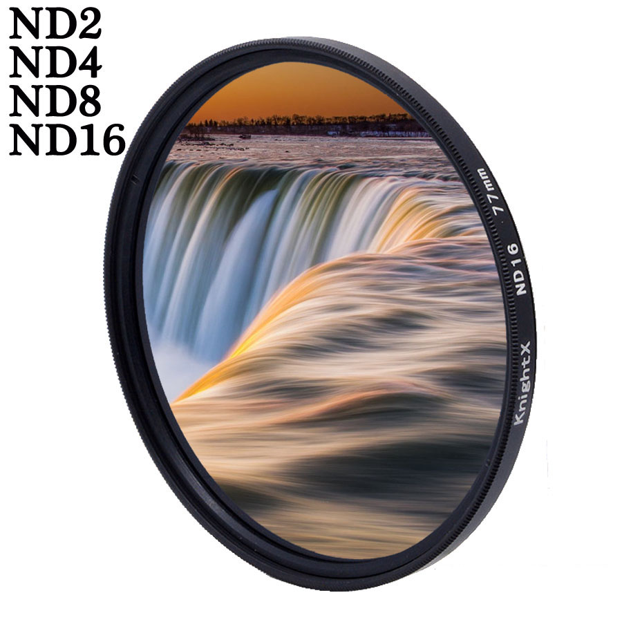 Knightx ND ND2 ND4 ND8 ND16 ฟิลเตอร์เลนส์กล้อง 52/55/58/62/67 มม. 72 มม. 77 มม. สําหรับกล้อง dslr