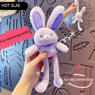 【READY SHIPING】30cm Pull ears rabbit mini telescopic long legs doll doll children plush toy doll doll pendant birthday gift