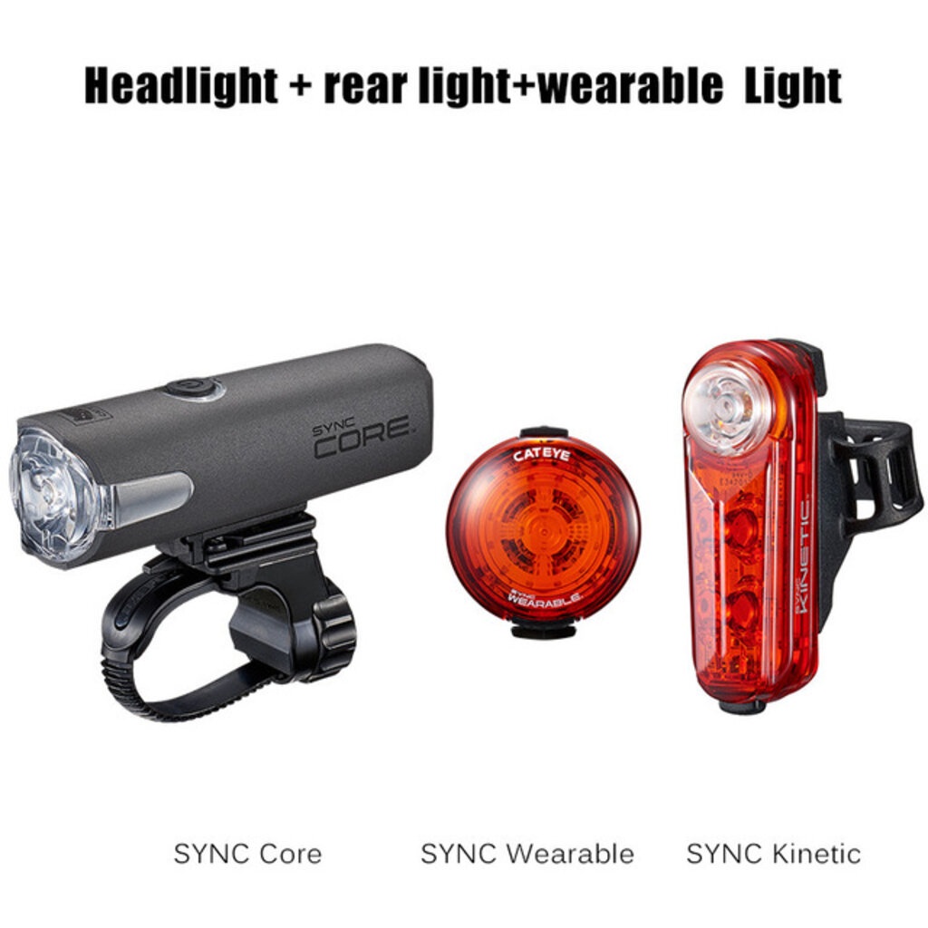 ไฟจักรยาน CATEYE SYNC Smart Control Ant+ Cycling Light USB Rechargeable Head Tail Light