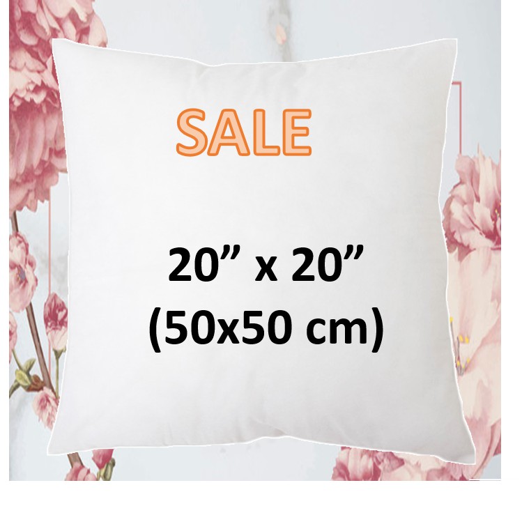 Sale!!! ไส้หมอนอิง 20x20 นิ้ว/ 50x50 เซนติเมตร หมอนอิง หมอนโรงแรม เกรด AAA คุณภาพดี ราคาโรงงาน ลดราคา ถูกกว่าห้าง