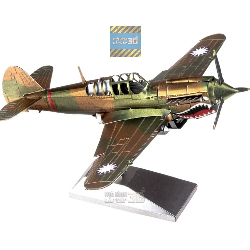 ประกอบโลหะ 3D รุ่น US Army Curtiss P-40 Warhawk เครื่องบินรบ - ยังไม่ประกอบ