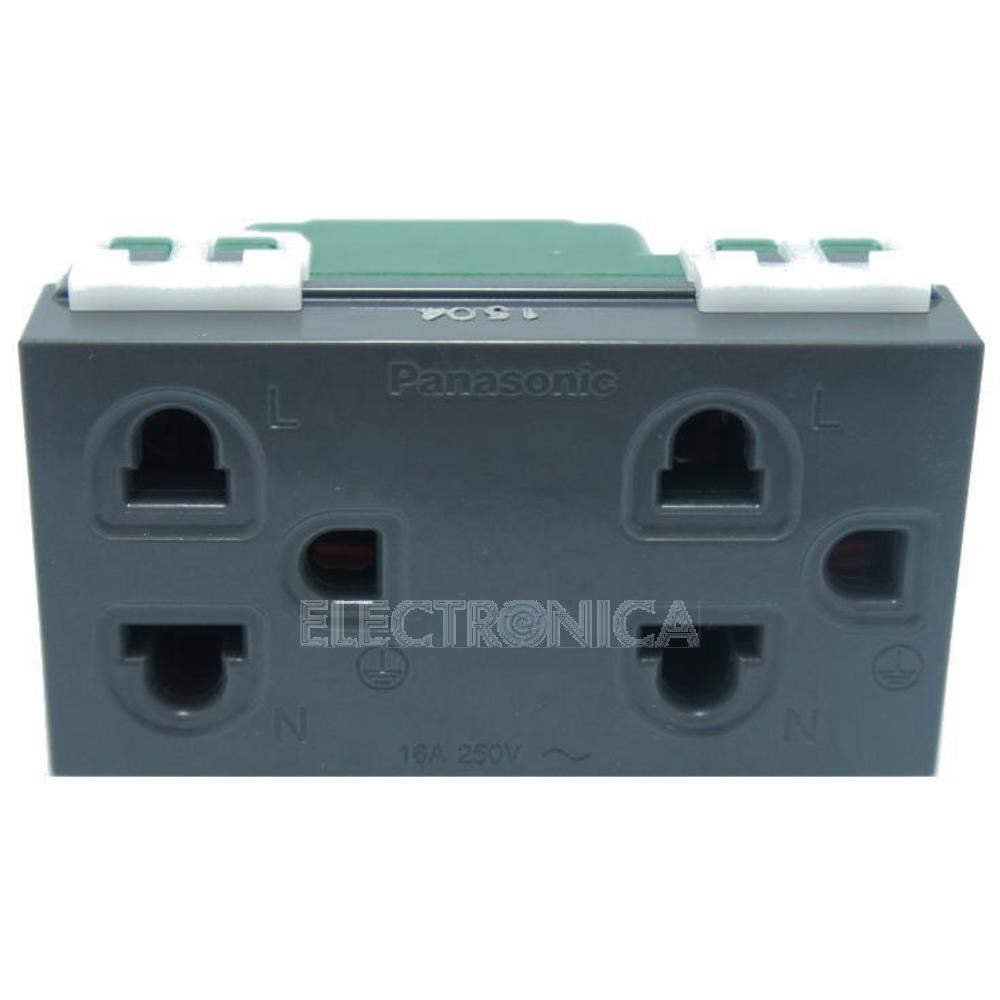 ปลั๊กคู่มีกราวด์ [WEG-15929H] รุ่น PANASONIC ปลั๊กคู่มีกราวด์ (105662)