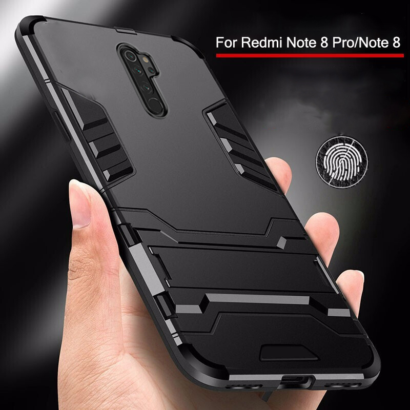 Xiaomi Redmi Note 8 Pro Hybrid Heavy Duty เกราะกันกระแทก Kickstand เคสโทรศัพท์