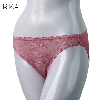 RIKA กางเกงชั้นในสตรี GV2151ทรง BIKINI แต่งลูกไม้ ดีไซน์เรียบหรู ทันสมัย  ผ้า Tactel นุ่ม ยืด สวมใส่สบาย มีหลายสี (M-XL)